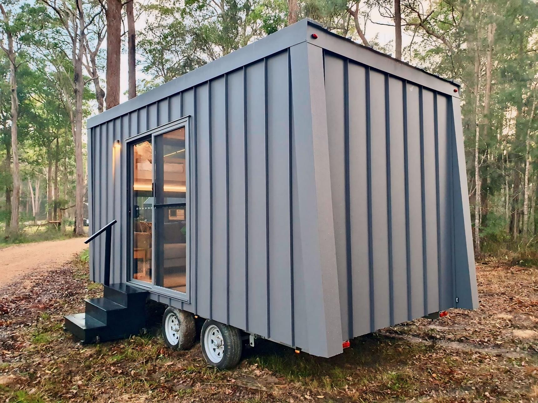Gray Metal Siding - Chipper by Häuslein Tiny House Co