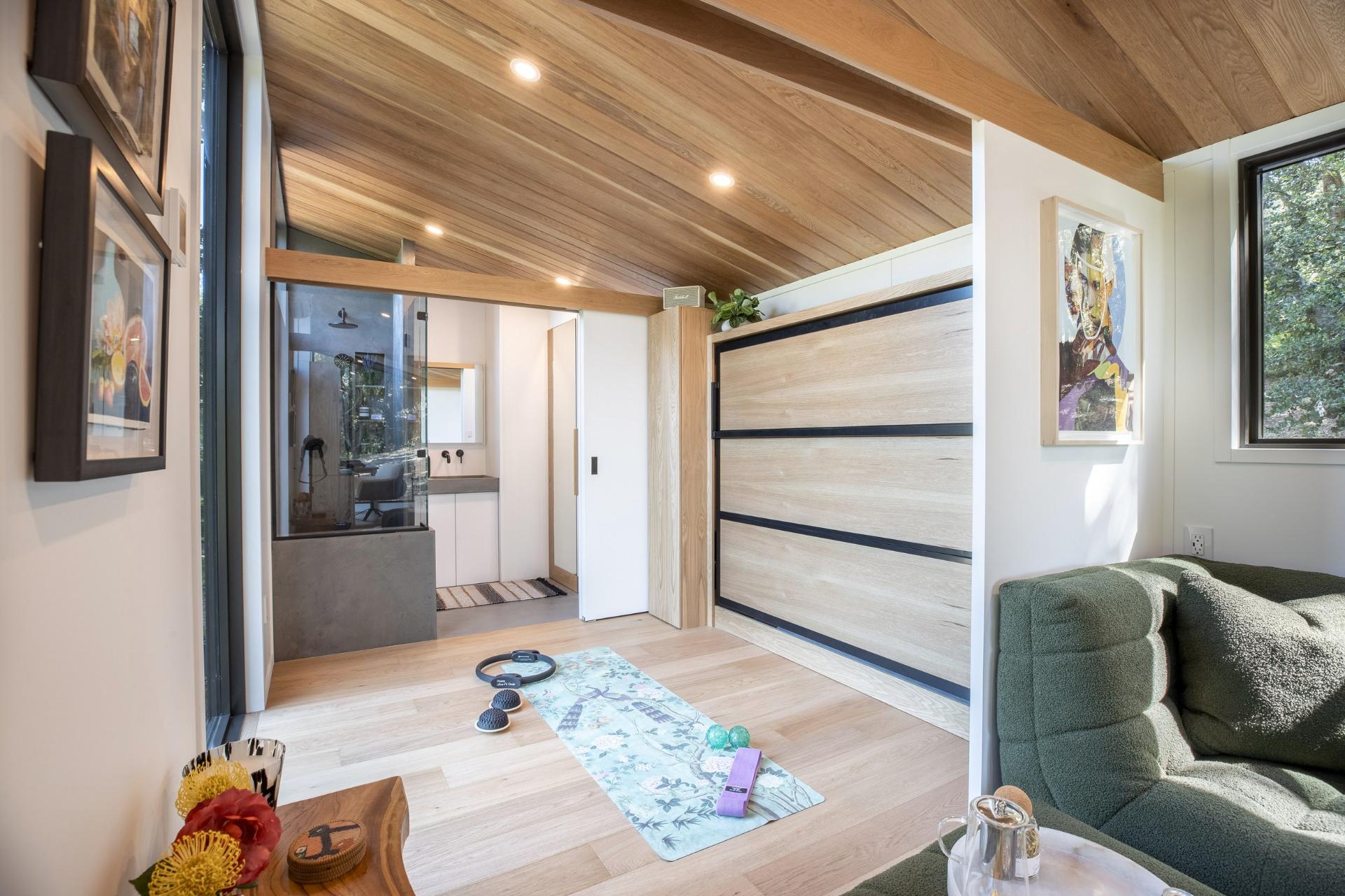 Murphy Bed Folded Up - Halcyon Stay by Fritz Tiny Homes