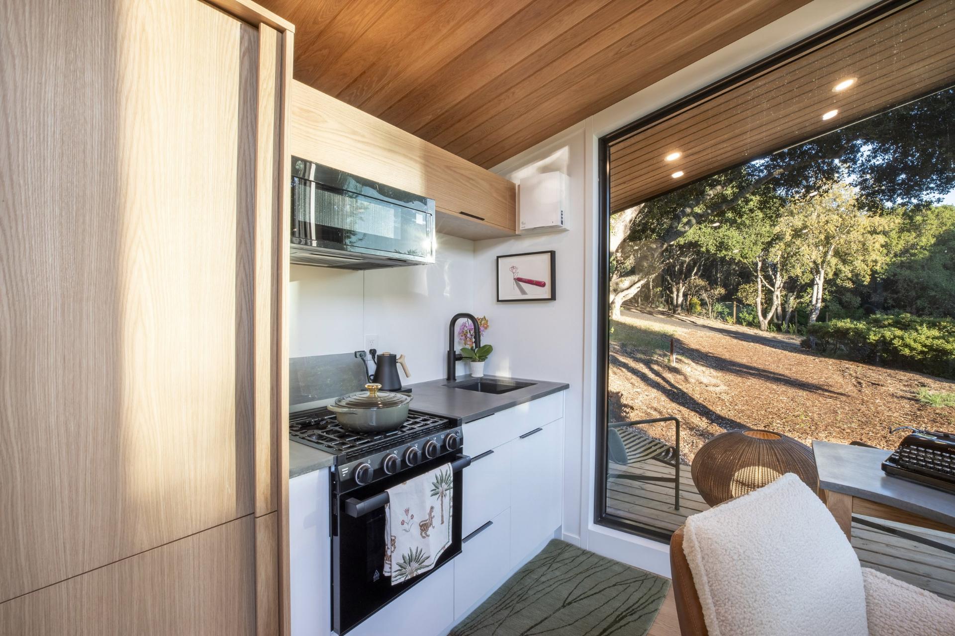 Range and Sink - Halcyon Stay by Fritz Tiny Homes