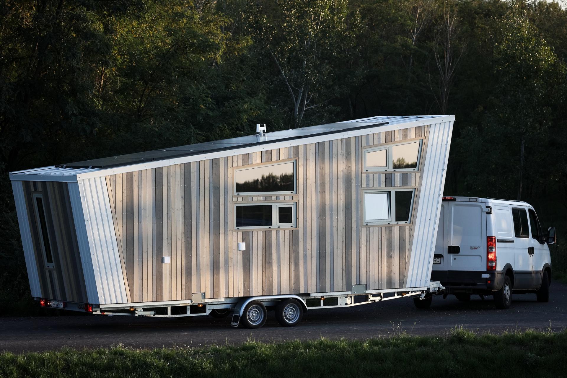 Tiny House with Sloped From Front to Back - Saturn by Tiny Wunder House