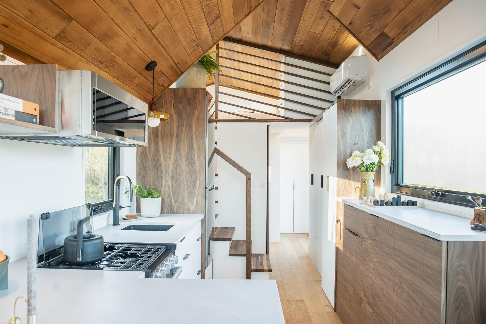 Kitchen with Plentiful Storage - Halcyon Lux by Fritz Tiny Homes