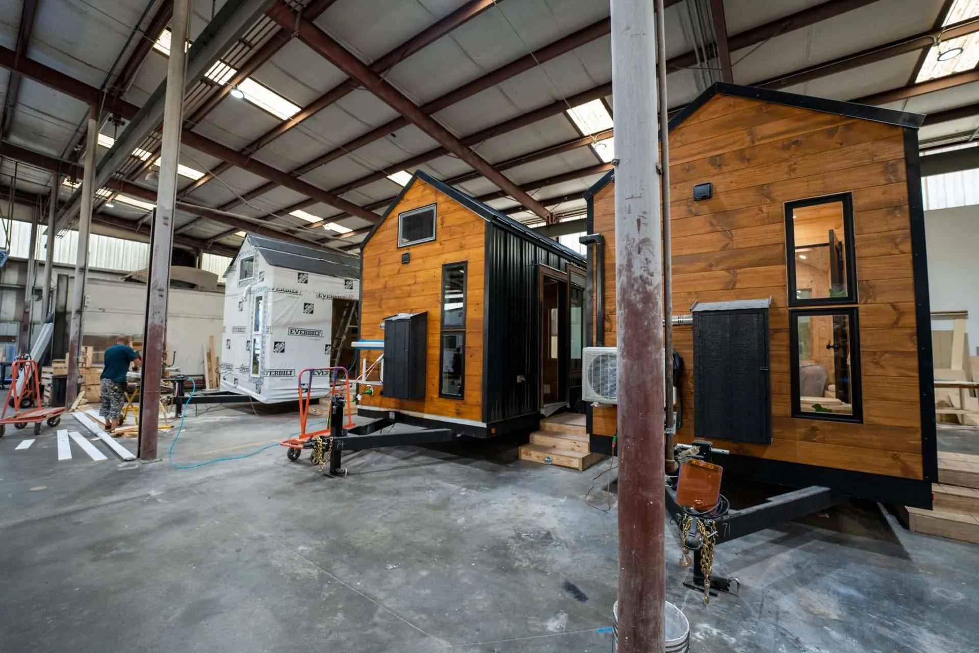 Three Tiny Houses Under Construction - Kemi by Dragon Tiny Homes