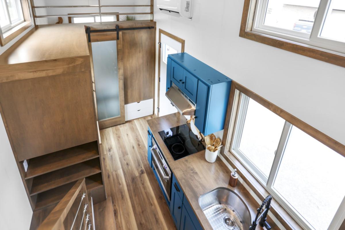 Aerial View of Kitchen and Entryway - Mi Casita by Modern Tiny Living