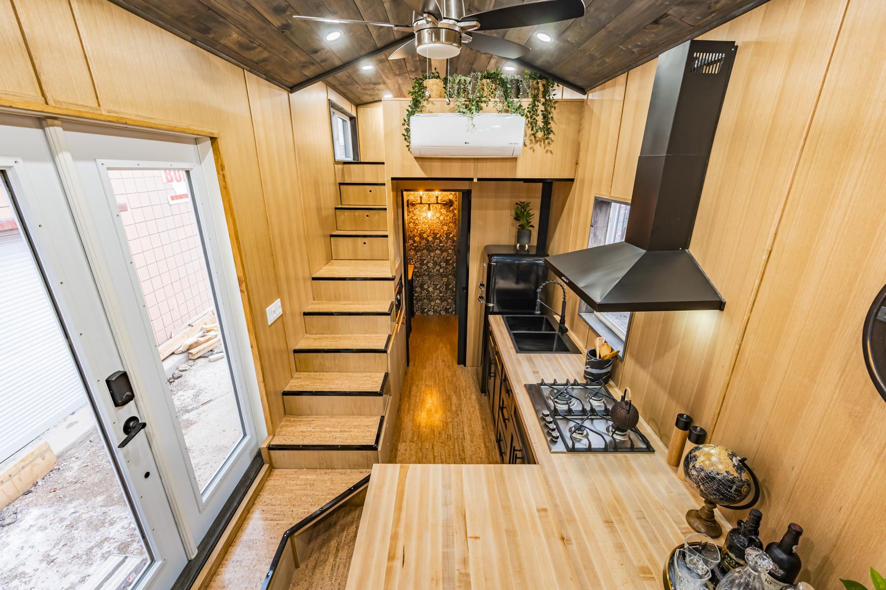 Aerial View of Interior - Sherloak Homes by Acorn Tiny Homes