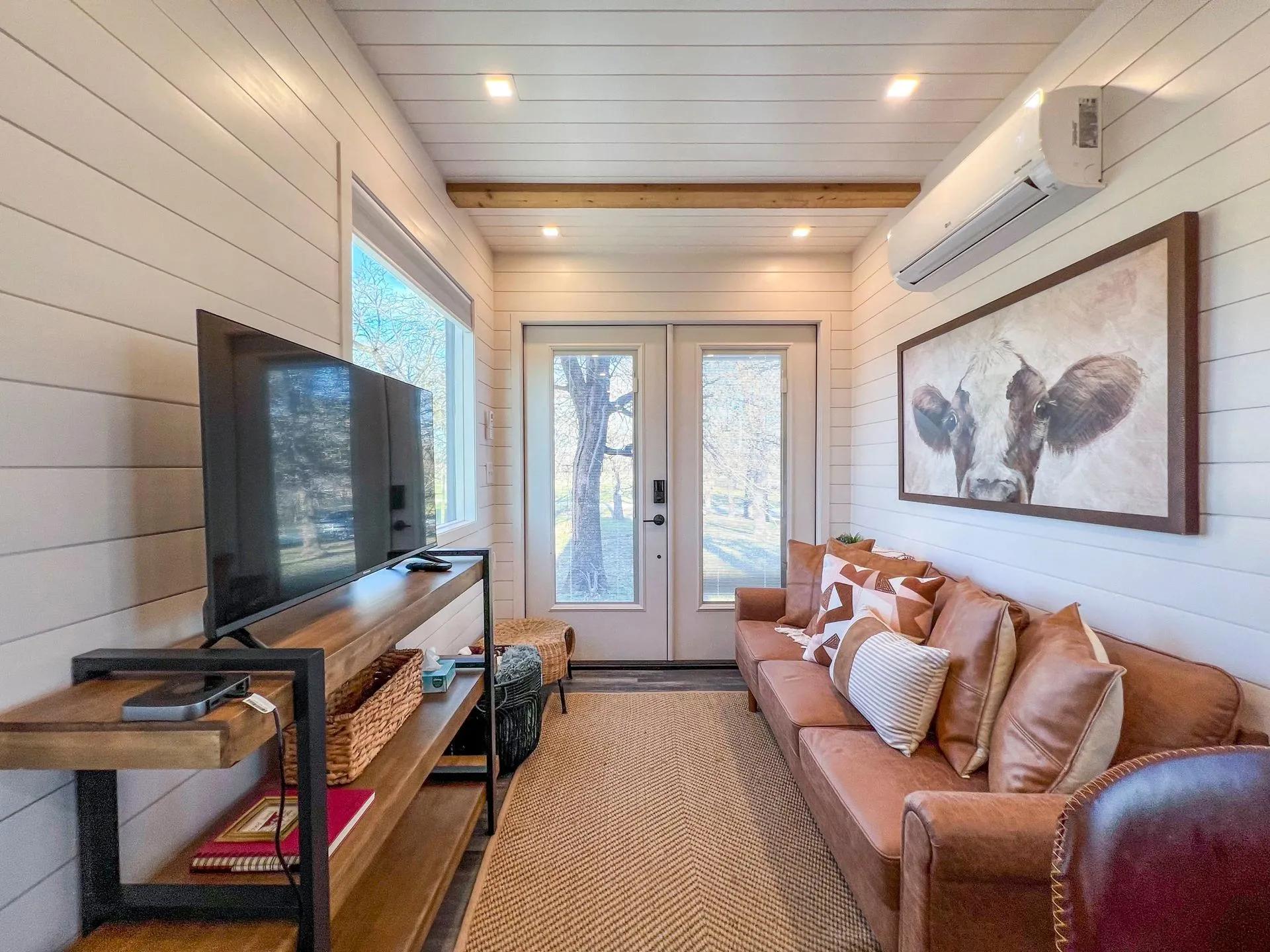 Living Room with Full Size Couch and Entertainment Center - Flagship by CargoHome