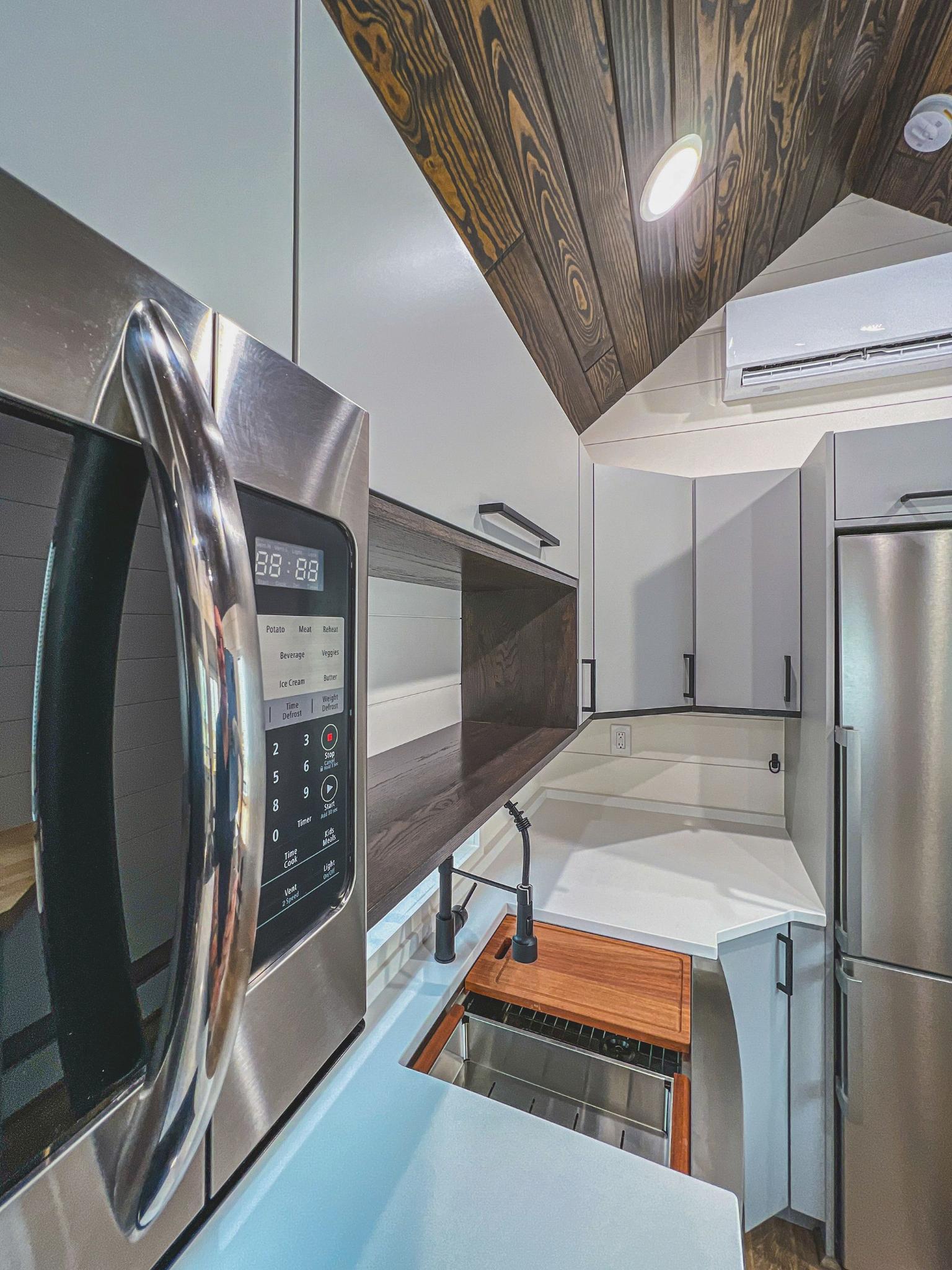 Microwave Over Cooktop - Jock Tiny House by Movable Roots