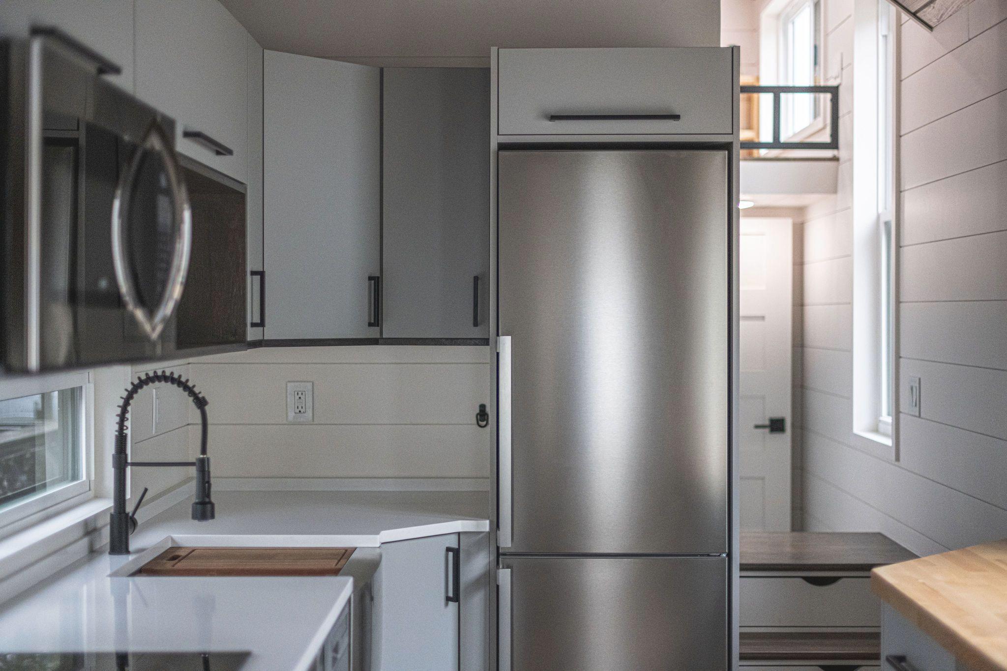 Stainless Steel Refrigerator - Jock Tiny House by Movable Roots