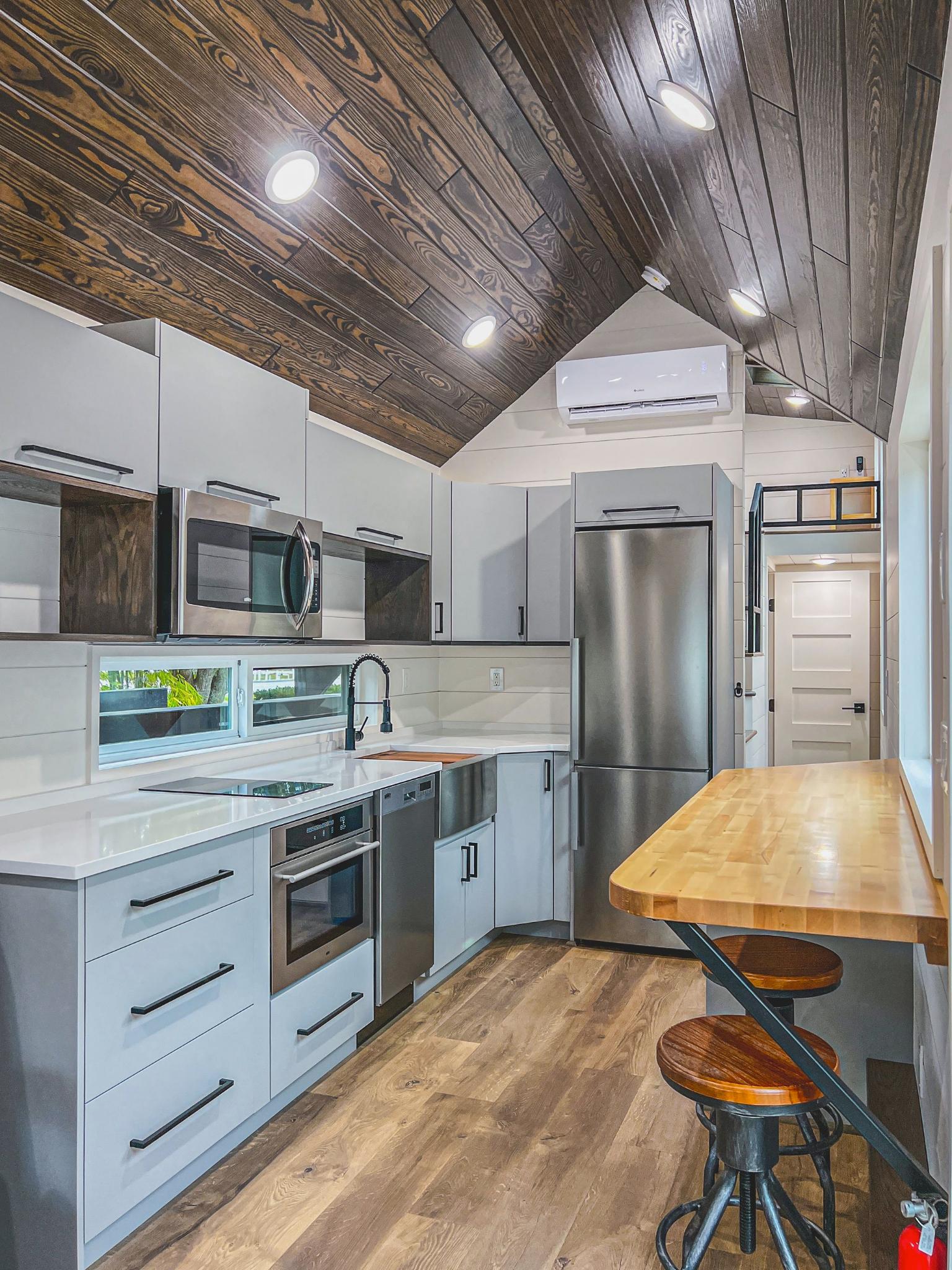 Kitchen with Full Size Appliances - Jock Tiny House by Movable Roots