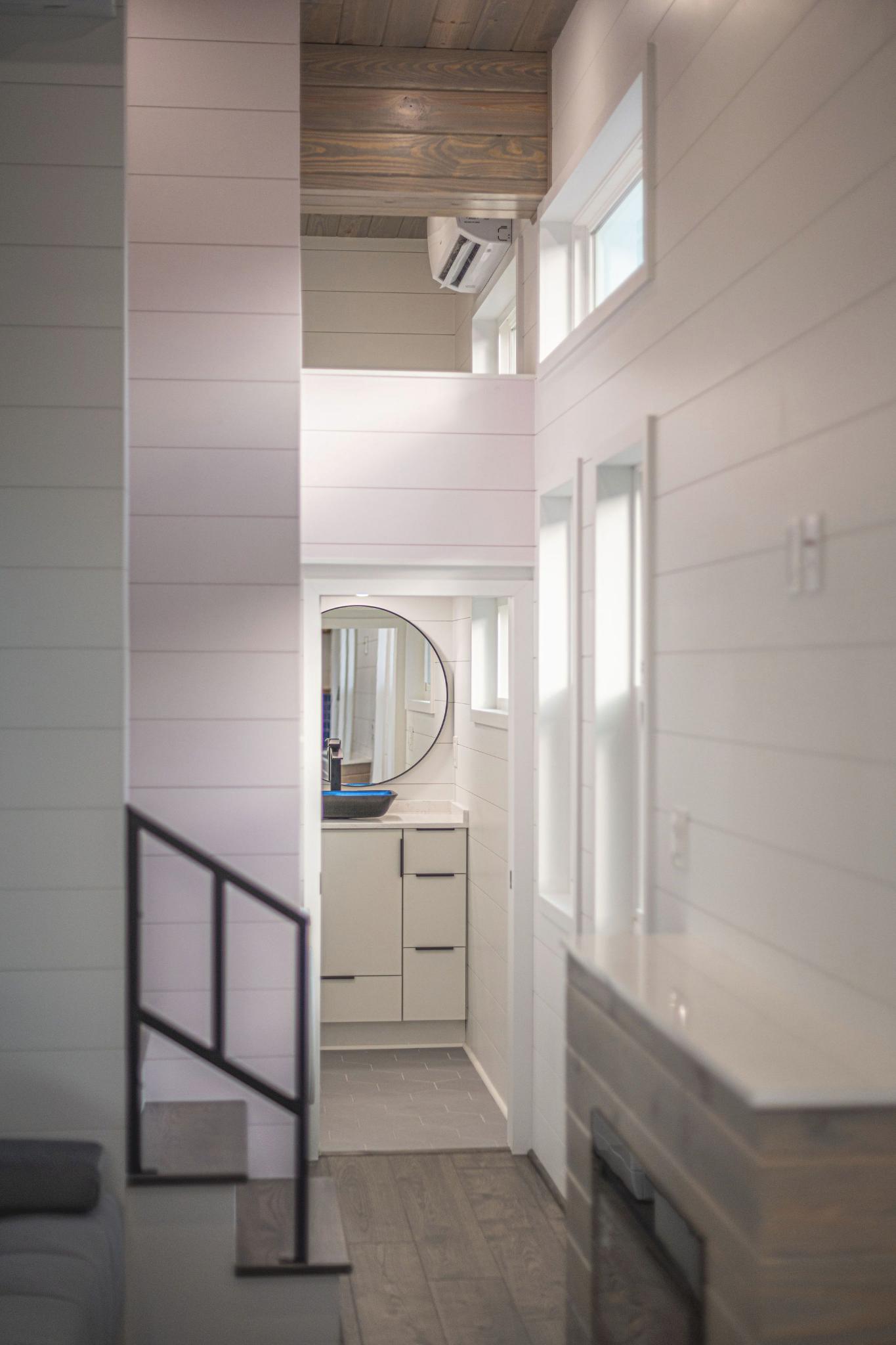 Hallway and Bathroom Entrance - Kupersmit Tiny House by Movable Roots