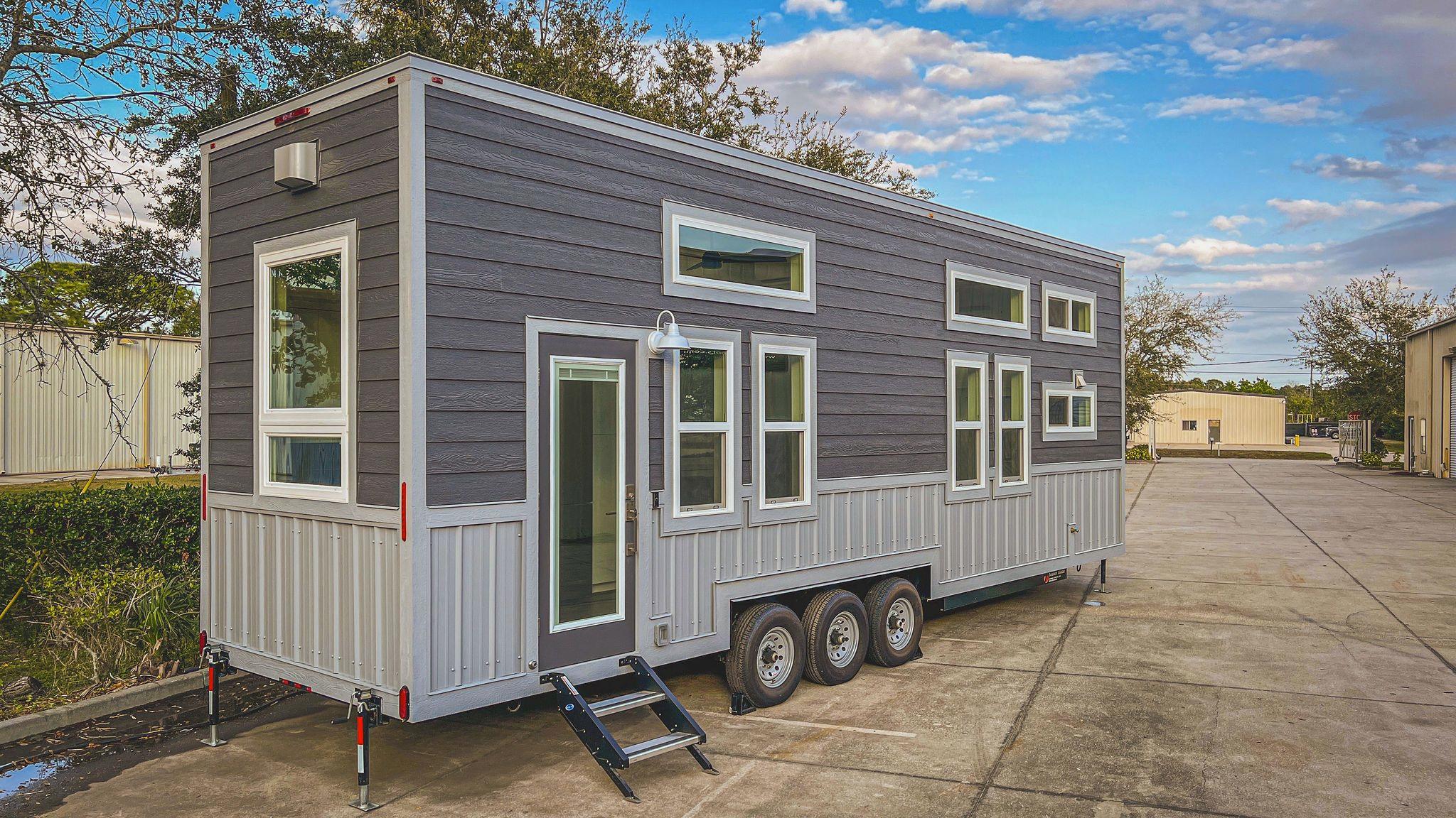 Full Light Front Door - Kupersmit Tiny House by Movable Roots