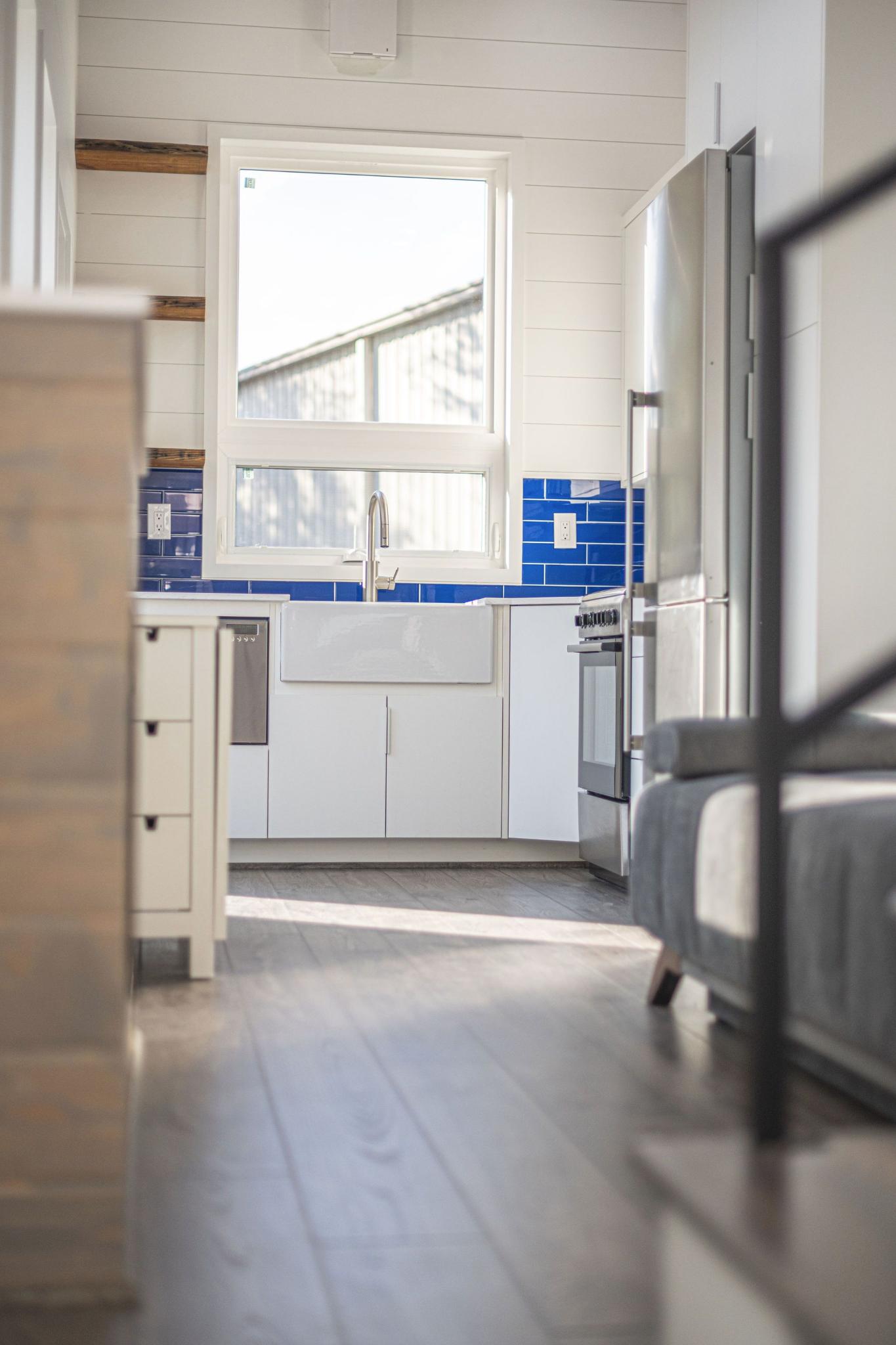 View of Kitchen from Living Room - Kupersmit Tiny House by Movable Roots