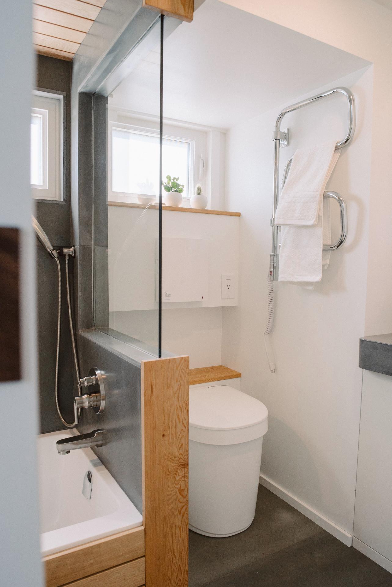 Bathroom with Composting Toilet - Macdonald by Fritz Tiny Homes