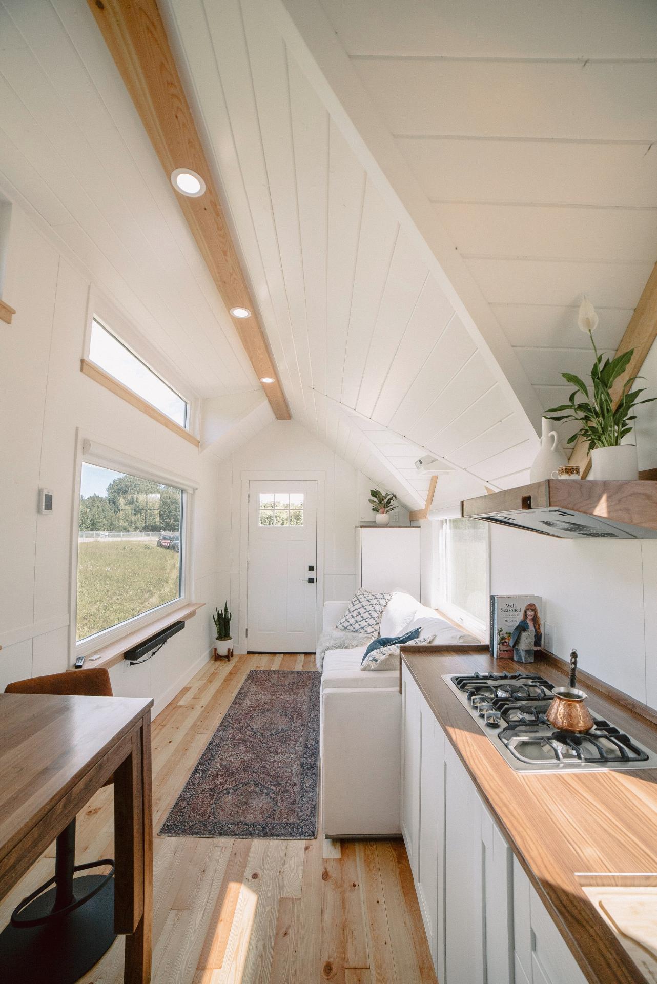 Interior View of Kitchen and Living Room - Macdonald by Fritz Tiny Homes