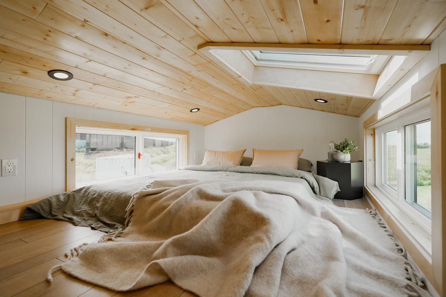 Bedroom Loft with Skylight - Onyx 2630 by Mint Tiny House Company