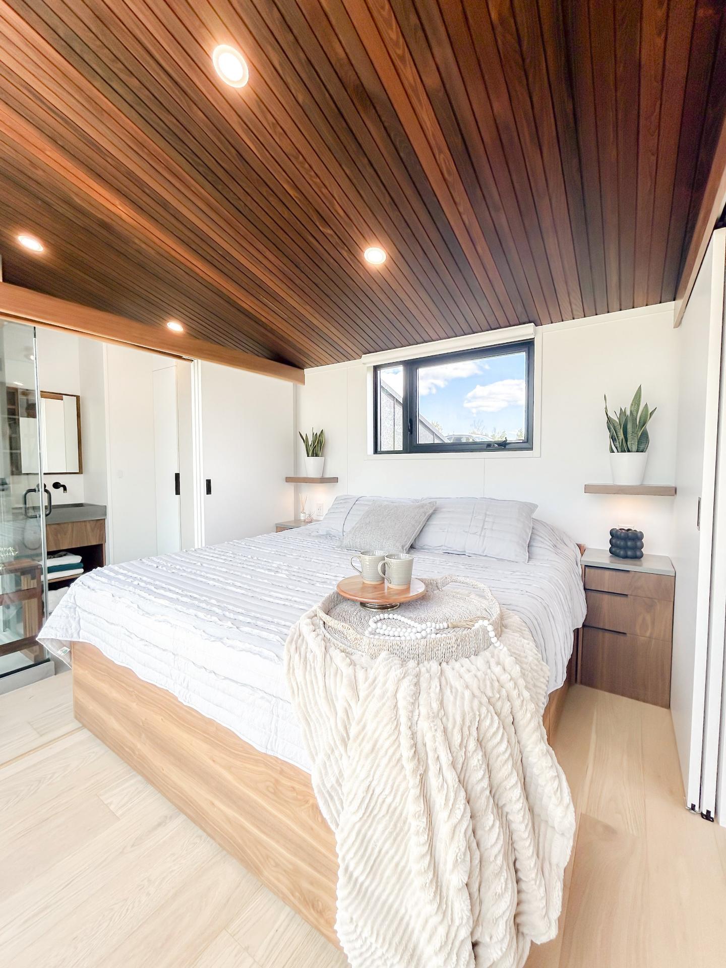 King Size Bed - Refuge Bay Halcyon Stay by Fritz Tiny Homes