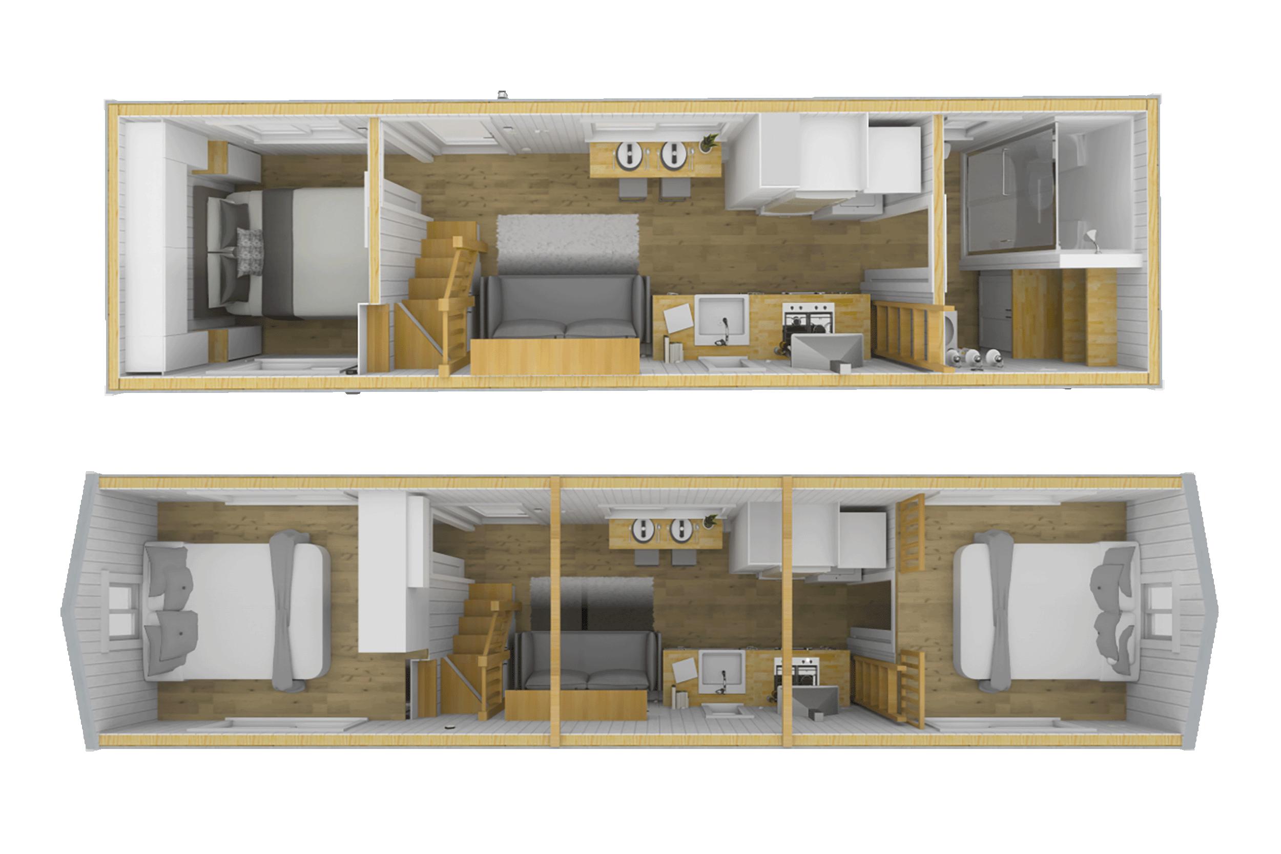 Floor Plan - Loft Ruby Edition by Mint Tiny House Company