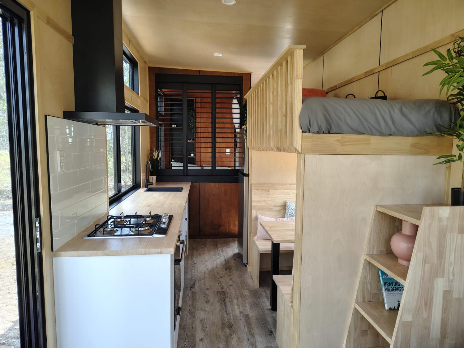 Kitchen with Dining Table Opposite - Wildscape Terra by Tiny Tect